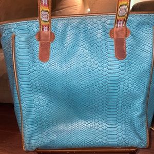 Blue Snakeskin Consuela Purse